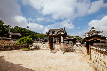 Namsangol Hanok Village in South Korea - obrazy, fototapety, plakaty