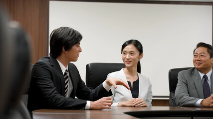 会議をするビジネスマン