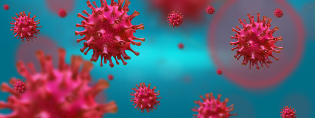 virus cell neon background	
 - obrazy, fototapety, plakaty