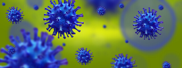virus cell neon background	
