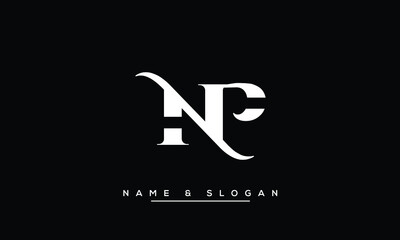 NP, PN, N, P  Abstract Letters Logo Monogram © fozia