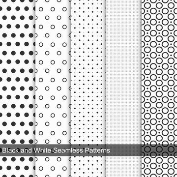 Dots simple patterns, seamless.