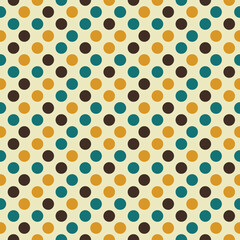 Retro seamless pattern with dots