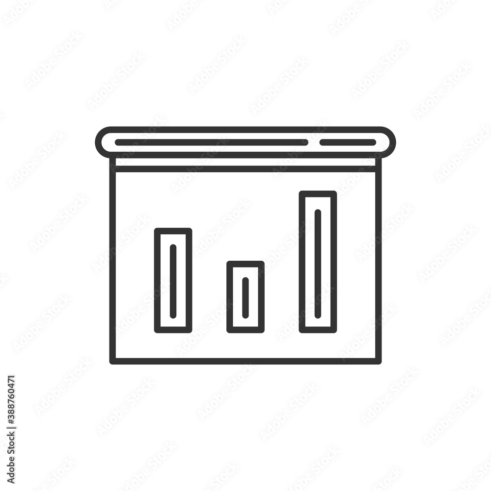 Poster chart, presentation icon suitable for info graphics, websites and print media and interfaces. vector