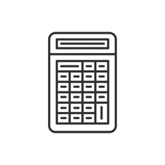 Calculator, math icon. Element of education illustration. Vector black icon.