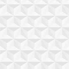 Keuken foto achterwand 3D Witte geometrische textuur, naadloos.