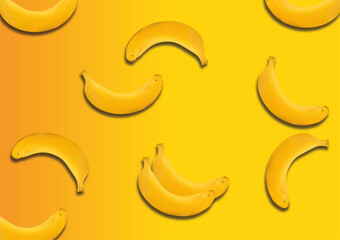 Obraz na płótnie Canvas banana seamless pattern,banana wallpaper