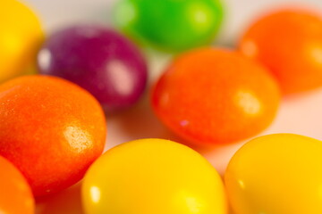 close up of colorful candies