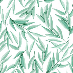 Naklejka premium Watercolor mistletoe branches. For decoration of postcards, design works, design of fabrics and textiles, souvenirs, packaging design, invitation, wrapping.