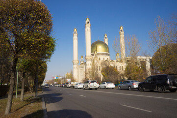 Fototapeta na wymiar 10.29.2020 Almaty Kazakhstan Baiken mosque