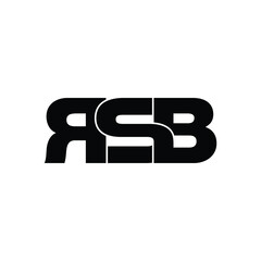 RSB letter monogram logo design vector