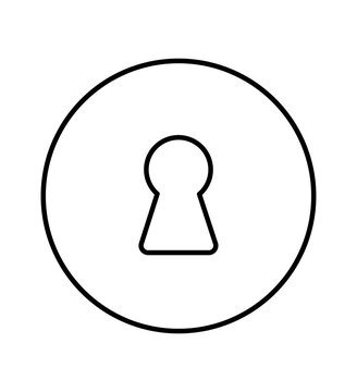 recommend clip art: keyhole line illustration with black background art vector