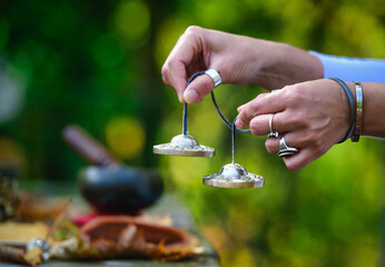 Tibetan cymbals played