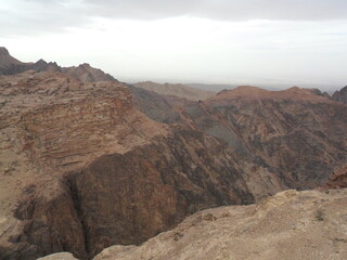 Exploring the archeological site of Petra and the red sandstone landscapes in Jordan