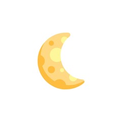 Crescent moon flat icon, vector sign, colorful pictogram isolated on white. Symbol, logo illustration. Flat style design