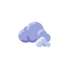 Cloudy weather flat icon, vector sign, clouds colorful pictogram isolated on white. Symbol, logo illustration. Flat style design