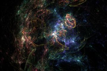 Abstract fractal background. The theme of boundless space