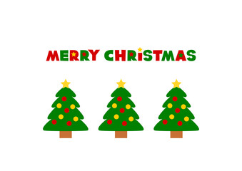 クリスマスのイラスト: クリスマスツリーとロゴ
