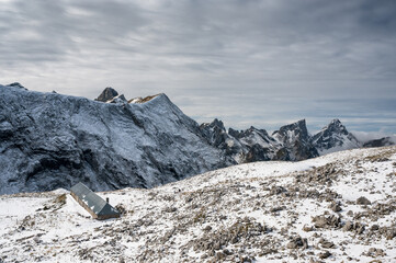 En Voyis sur Le Grammont in first autumn snow