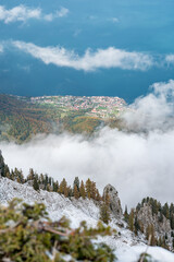 view from Le Grammont over Lake Geneva and St-Gingolph