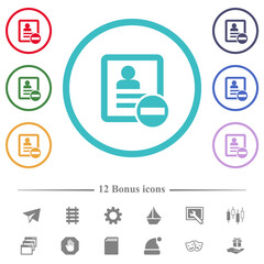 Remove contact flat color icons in circle shape outlines