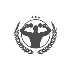 Vector logo, badge, symbol, icon template design for Gym and Fitness Center
