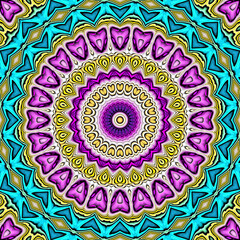 abstract colorful polygonal mandala style pattern