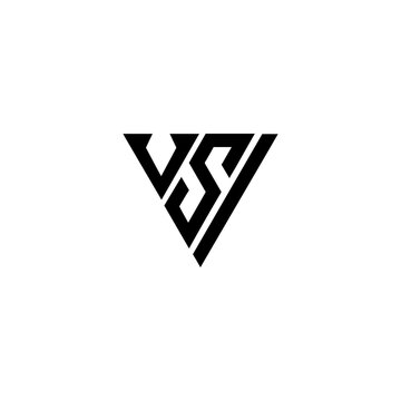 Initial letter VSI triangle monogram clean modern simple logo