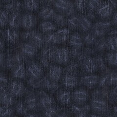 Seamless patterned denim jean for repeat print. High quality illustration. Grungy trendy street wear design. Real detailed denim texture with abstract texture overlay. Navy blue deep dark colors.