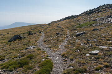 Mountainous landscape of Sierra Nevada in southern Spain