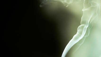 Smoke isolated on dark background. low light