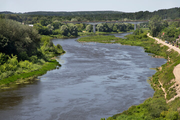 Fototapeta na wymiar Neman river in Grodno. Belarus
