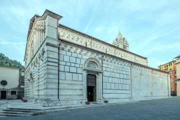 side of S.Andrea Cathedral, Carrara, Italy