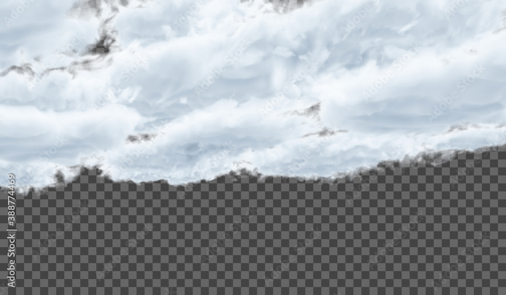 Poster vector thunderous dense clouds on a transparent background. atmospheric phenomenon.