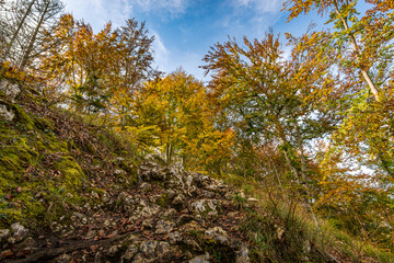 Fantastic autumn hike in the beautiful Danube valley near the Beuron monastery