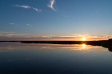 Beautiful sunset in Groningen, The Netherlands 