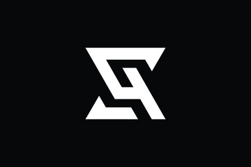 Fototapeta premium SY logo letter design on luxury background. YS logo monogram initials letter concept. SY icon logo design. YS elegant and Professional letter icon design on black background. S Y YS SY