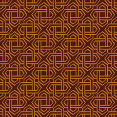 Seamless vector pattern with ancient  decorative motif Solomon's knot for your project