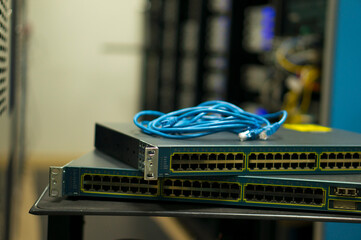 High-speed internet equipment installed in the operator's control room.