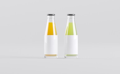 Juice Bottles Mockup 3D Ilustration