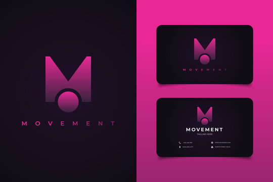 M and O letter logo with a gradient concept. M and O monogram logo for movement