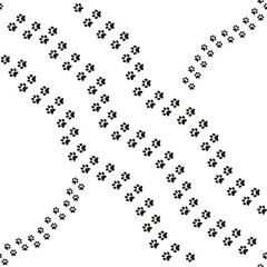 Animal footprint seamless pattern.