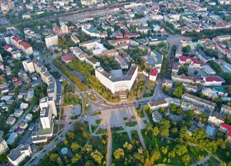 aerial view of the city