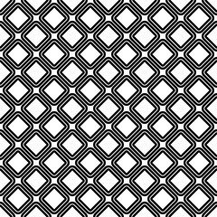 Rhombuses contours background. Seamless surface pattern design with diamonds ornament. Checks wallpaper. Ethnic mosaic motif. Crossed diagonal lines. Digital paper, textile print, page fill. Vector.