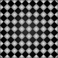 Black and silver rhombuses seamless pattern. Vector illustration.	