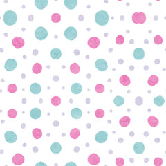 Seamless pattern with watercolor circles