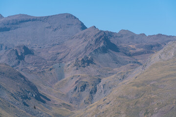 Mountainous landscape of Sierra Nevada in southern Spain