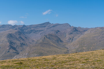 Fototapeta na wymiar Mountainous landscape of Sierra Nevada in southern Spain