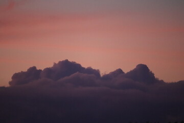 Reddish sky of evening sunset