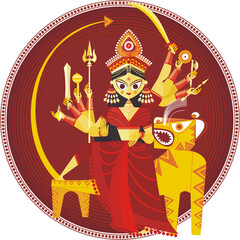 Maa Durga Illustration